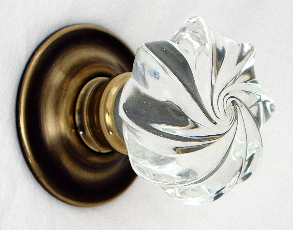 Whirl Glass Door Knobs